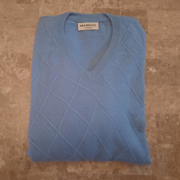 EXTRAORDINARY GENTLEMEN'S MANRICIO 3- PLY CASHMERE SWEATER - Picture 1 of 7